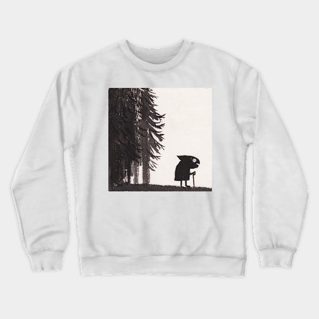 Granny in the Woods Crewneck Sweatshirt by philipekar